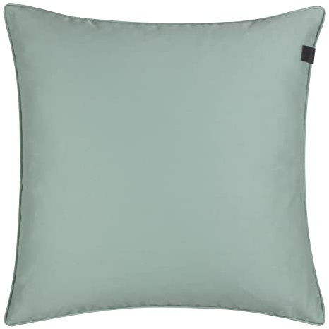 Schöner Wohnen Kollektion Kissenbezug Soft 2er Set - 45x45 Baumwolle - Dekokissen Salbei - Kissenbezug ohne Füllung - Sofakissen waschbar pflegeleicht