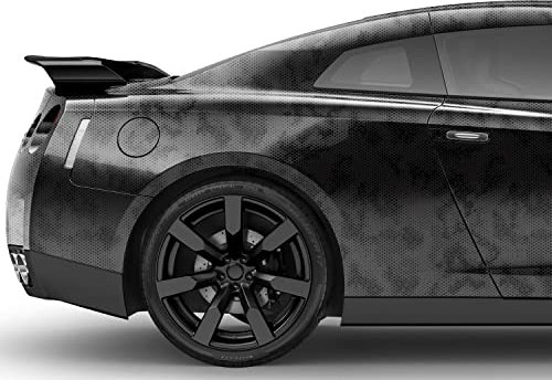 Design Auto-Folie Hexagon Camouflage 3D Car-Wrapping blasenfrei 1500x150cm (Schwarz/Grau)
