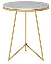 Nachttische Esstisch, Metallhalterung Couchtisch aus künstlichem Marmor Einschichtiger Beistelltisch für Café Western Restaurant Bartisch Korbtisch (Farbe: A, Größe: 50 * 50 * 60C