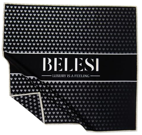 Mikrofasertuch I Optikerqualität I 30cm X 30cm I Brillenptutztuch I Handyputztuch I Luxury I Premiumqualität I Brille, Smartphone, Tablet, Objektiv (Schwarz Diamant)