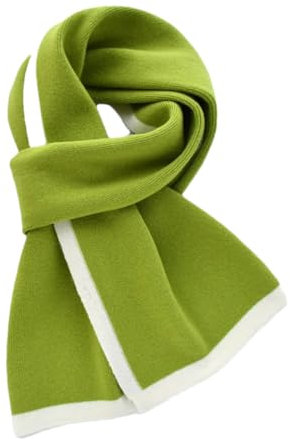 Damen Wollschal Herbst Winter Solide Wärme Halten Weiche Strickschals, Gelb EN8, One size