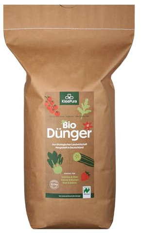 KleePura Bio Universaldünger. NATURLAND zertifiziert. Bio-Dünger für Gemüse, Kräuter, Blumen & Obst. Veganer Pflanzendünger aus Bio-Klee & Luzerne. 1 x 10,5 kg
