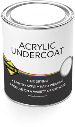 Paintmaster High-Opacity Water-Based Acrylic Undercoat - Easy Application, Durable Surface Prep (Acrylic Undercoat - Light Grey, 1L)