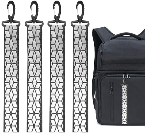 usefulbeauty 4 Stück Reflektierende Anhänger - Sicherheits Reflektor Anhänger - Streamer-Sicherheitsreflektor - Reflektor Anhänger Kind | Für Schultasche Kleidung Rucksack Radfahren Gehen Laufen