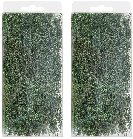 Woohome DIY Miniatur Static Grass Tuft Miniatursträucher Büsche Modell Bäume Bush Miniatur Blume Cluster für Miniatur Tabletop Spiele Modelleisenbahn Geländebau, Dunkelgrün
