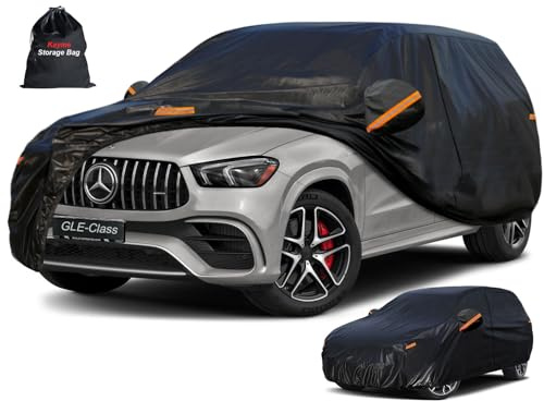 Kayme Bâche Voiture Étanche Respirante Compatible avec Mercedes Benz GLE/GLE Coupe (2015-2025), 7 Couches Housse de Protection Voiture Extérieur, Contre Pluie Soleil Poussière avec Zip.