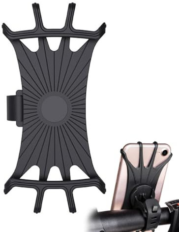 XPEX Portalampada per telefono per moto, supporto per telefono cellulare rotante per bicicletta, accessori per supporto manubrio da motocicletta, supporto per telefono bici universale in silicone