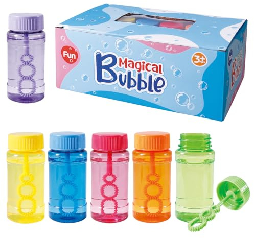 Burbujas de jabón 24 botellas de 55 ml burbuja líquido juguete con burbuja varita mágica regalo de cumpleaños niño burbuja máquina de soplado fiesta suministros al aire libre actividad