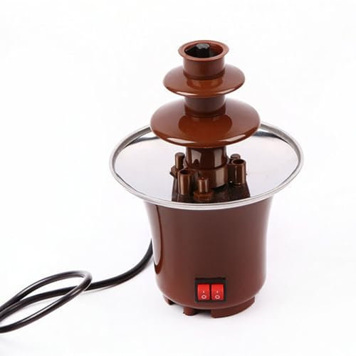 Genérico Fuente de Chocolate Fuente de Chocolate y Queso de 3 Niveles, Fuente Eléctrica de Chocolate Fondue para Fiestas, Bodas, Cumpleaños y Eventos