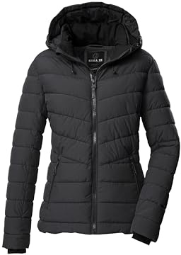 G.I.G.A. DX Donna Giacca trapuntata/funzionale in piuma d'oca con cappuccio senza zip GW 32 WMN QLTD JCKT, schwarz, 42, 43537-000