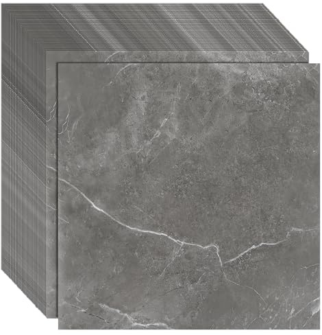 CYEER PVC-golvbeläggning, självhäftande, 30 x 30 cm, set om 40 st, vinylgolv, självhäftande vinyl, vattentätt golvskydd, för kök, vardagsrum, badrum