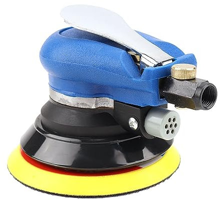 Lijadora eléctrica Lijadora de aire de 125mm, herramienta pulidora neumática de 5 pulgadas, pulidora de palma Orbital aleatoria for el cuidado de la pintura del coche, eliminación de óxido Alta veloci
