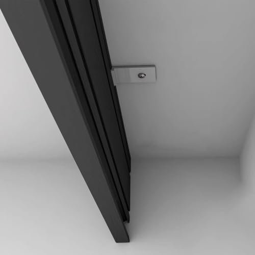 Verdunkelungsvorhang, Querbehang für Jalousien, Rollos – 17 x 12,3 cm, Deckenmontage, Volant – Schwarz, 1,8 m