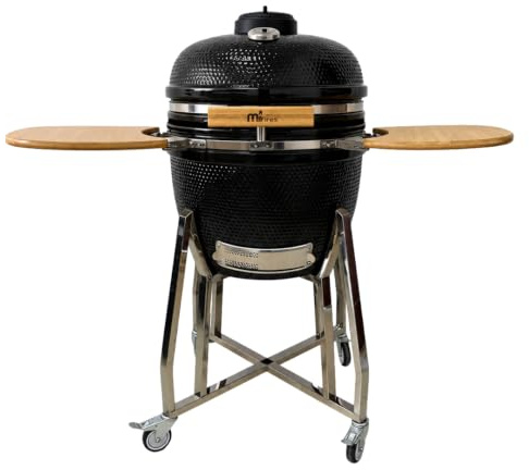 Mi-Fires Kamado Grill, 21 (47.5cm) with Rain Cover, Thermometer - Ceramic BBQ, Barbecue, Garden/Outdoor