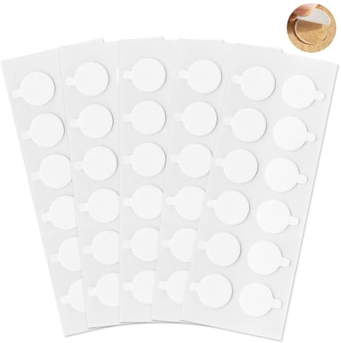SHINWHEN 60 Stück Klebepunkte Doppelseitig, Doppelseitige Klebepads, Klebepunkte Transparent, Wiederverwendbar Wasserfest (2cm Durchmesser | 1mm Dicke)