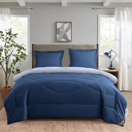 Sleep COMFY 4 säsonger täcke 135 x 200 – året runt täcke utan överdrag – lätt sommarfilt och gosig filt – anti-allergi bomull – Oeko-TEX certifierad – för sovrum och gästrum