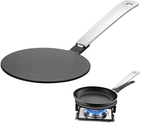 EPIGEIST Heat Diffuser Stove Plate Induction Adapter Black Stainless Steel Electric Diffuser for Gas and Electric Cooktop Handle Kitchen Essential
