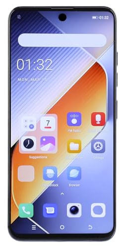 Plyisty Smartphone, 6,54 Tums HD-skärm 4 GB RAM 32 GB ROM Dual SIM-kortplats, med 2 MP Främre 5 MP Bakre Kamera med Ansiktsfingeravtrycksupplåsning, för 10.0 System (BLACK)