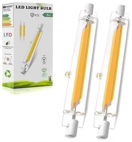 Aouppert R7S LED 118mm 20W Dimmbar Warmweiß Glühbirne Ersatz für 200W Halogen Leuchtmittel 2000LM 3000K AC/DC 220-240V, 360° Abstrahlwinkel, Kein Flackern, für Flur/Stehlampe, 2er Pack
