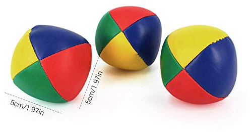 Rcniso Juego de 3 Pelotas de Malabarismo para Principiantes, Mini Pelotas de Malabarismo, Kit de de Duradero, de Suaves y Fáciles para Niños y Niñas (Multicolor)