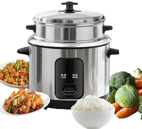 Olla Arrocera Eléctrica, Recipiente Interior Antiadherente De Acero Inoxidable 316, Con Vaporera, Taza Medidora, Cuchara, 220-240 V, For Arroz Esponjoso, Verduras(Inner Pot Capacity 5L)