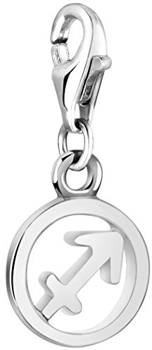 Nenalina Schütze Karabiner Charm Anhänger Bettelarmband 925 Silber | Sternzeichen Tierkreiszeichen Zodiac Damen-Charm-Anhänger für alle gängigen Charmträger Charm-Club Clasp-Charms