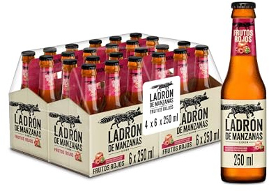 Ladrón de Manzanas Frutos Rojos Cider Caja 4 Pack Botella, 24 botellas