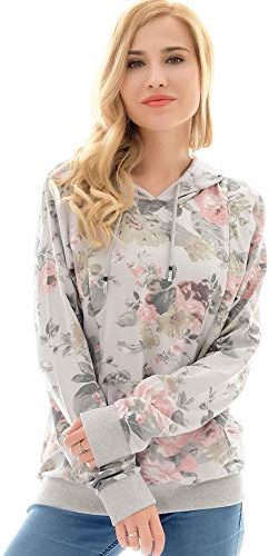 Bearsland Women's Maternity Sporty Hoodie Breastfeeding Shirt Nursing Sweatshirt with Pockets,graycamellia,S
