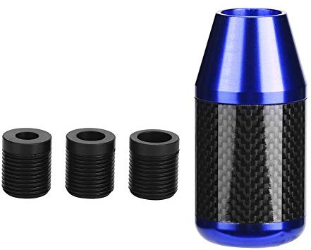 VOBOR Auto-Schaltknauf Universal Carbon-Schaltknauf Auto-Modifikationszubehör(Blau)