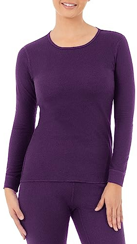 Fruit of the Loom Micro Waffle Premium Thermal Underwear tee Shirt Camiseta de Pijama Mujer (Pack de 1)