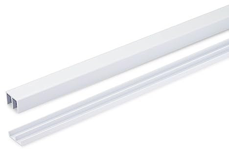 Randall Manufacturing 1/4 Plastic Sliding Door Track (White, 4 FT Long)