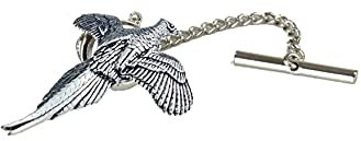 B8 Krawattennadel mit Kette aus feinem englischen Zinn