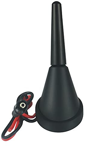 FanPaYY Autoantenne 3cm + Antennenfuss, Antenne AM FM Radio Dachantenne Dach Kurze Stabantenne Antennensockel Raku 2 Buchse Verstärker 16V Set Fit für Universal Fahrzeuge