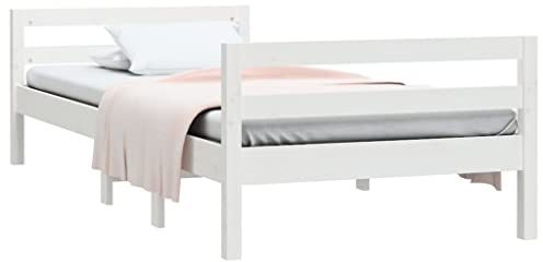 vidaXL Giroletto Senza Materasso Bianco 80x200 cm Legno Massello Pino
