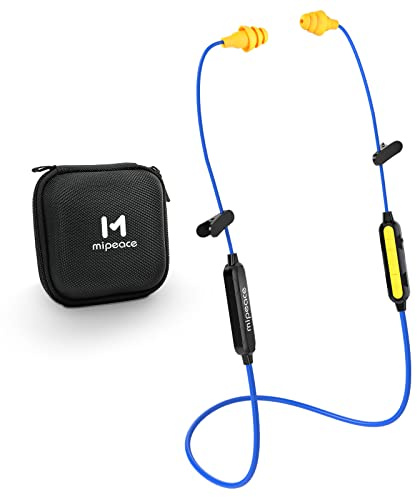 MIPEACE Bluetooth Work Earplugs Headphone, Wireless in-Ear Noise Isolating Earbuds,29dB Noise Reduction Headphone with Mic and Control,19+ Hours Battery for Lawn Mowing Industrial Construction(Black)