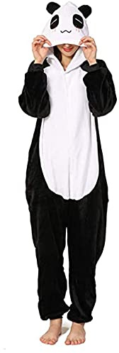 TOHYOZIJ Unisex Adult Animal Onesie Pajamas Halloween Carnival Cosplay Costume, Plush One Piece Cosplay Suit for Adults, Women and Men Homewear (Giant Panda, Large)