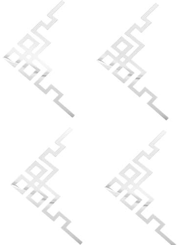 Angoily Adesivi Murali Specchio 3D Angolari Autoadesivi 4 Pezzi 4X4 Pollici Per Decorazione Pareti Armadietti E Mobili Facile Applicazione E Rimozione