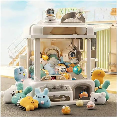 HAZARA Mini Machine À Griffes Candy Grabber avec Musique,2 Poupées Panda Machine Attrape Bonbon Machine à Bonbons pour 4-8-12 Ans Garçon Fille Idées Cadeaux