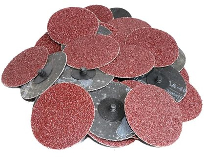 MiJunHD 25Pcs 3inch 75mm Quick Change Sanding Discs, 80Grit Sandpaper Grinding Disc for Surface Finish Grind Polish Burr Rust Paint Removal