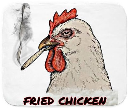 CafePress Fried Chicken, Weed H Sherpa Fleece Throw Blanket 60 L x 50 W