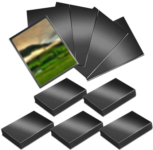 250 Stück Karten Hüllen 66x91mm Sammelkarten Kartenhüllen Trading Card Penny Magic the Gathering Sleeves Spielkarten Transparent Folien für Yugioh Lorcana MTG TCG Kartenhüllen, Schwarz