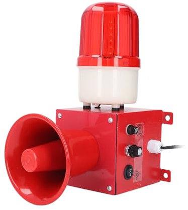 Sirène D'alarme Industrielle, Klaxon Stroboscopique Fort Clignotant, Sirène D'alarme 50-60 Hz 115 DB, Sirène Extérieure, Klaxon D'alarme de sécurité, Sirène D'avertissement