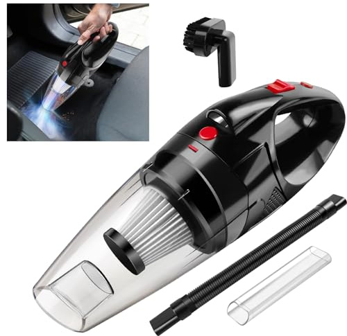 BRIEFNESS Handstaubsauger, Autostaubsauger kabellos, Mini tragbarer wiederaufladbarer Handstaubsauger, 12000PA Autostaubsauger