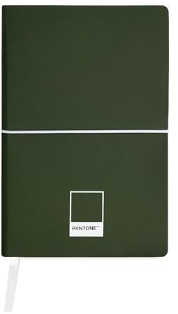 PANTONE™ Urban - Carnet de Notes 13x20 192 Pages Papier à Rayures, Couverture Flexible Soft Touch et Elastique, Cahier Bloc Note + Marque Page et Poche, Agenda Papeterie Rentrée et Fourniture Scolaire