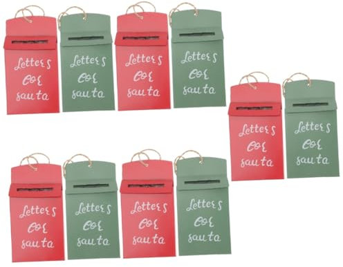 Alipis 10stücke Retro Mailbox Ornament Weihnachtsschmuck Für Weihnachtsbaum Rustikale Deko Für Tisch Und Kamin Hochwertige Metallanhänger Grün Und Rot Fotorequisiten Für Festtage