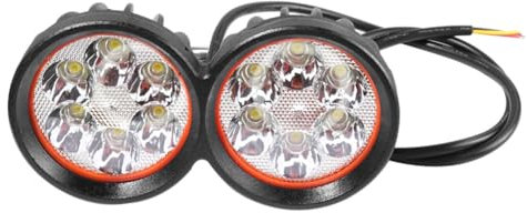 Breeshy Frontlicht 6 LED-Nebelscheinwerfer Superheller Lampenstrahler Arbeitsscheinwerfer 12-80 V für Elektroroller-Motorrad