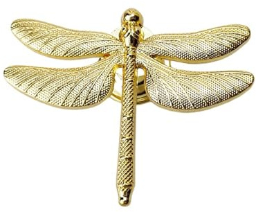 Tiradores de muebles de aleación de zinc con forma de libélula, pomos for puertas de gabinetes, for decoración de muebles de habitación de niños, tiradores de gabinete con forma de libélula(Gold)