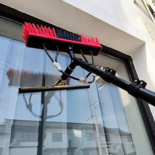 DMMFTERL Window Cleaning Brush Water Fed Pole Kit,3.6M 5.4M 6M 7.2M 9M 11M Professional Solar Panel Window Cleaner Telescopic Window Glass Cleaning Brush Pole Kit Truck Caravan Spray Washer Washing E