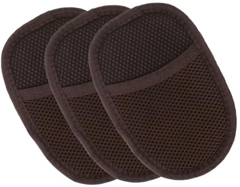 Mobestech Moufles de Cirage pour Chaussures 3 Pièces en Peluche Noire, Design Portable pour Polissage et Nettoyage Rapide des Chaussures en Déplacement