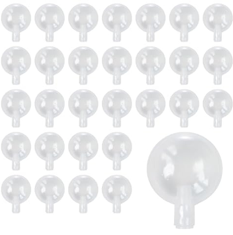 ShigKeu 30Pcs Round Flat Squeakers, Toy Noise Maker Replacement Fix Dog Pet Baby Toy, Clear, 35mm/1.37in Diameter